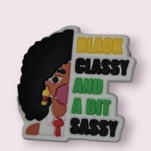 4/$8 Shoe Charm for Crocs - Black Classy And A Bit Sassy